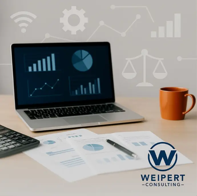 Laptop mit optimiertem Monatsabschluss